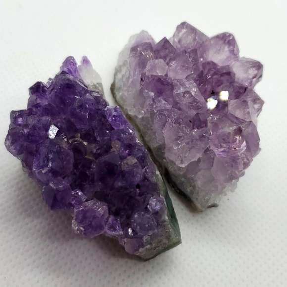 Amethyst Clusters Two Beautiful Pieces Dark & Light Colors #38 - Picture 11 of 13